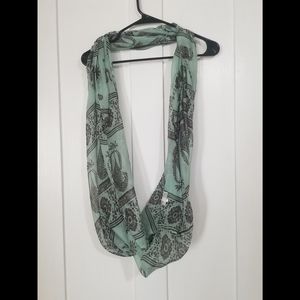 🌹Mint and Gray Elephant Infinity Scarf